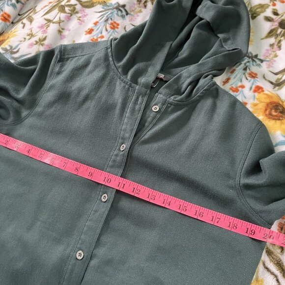 Outdoor Research Feedback Flannel Hoodie Womens S Green Button Up Gorpcore - Picture 7 of 8